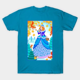 Princess in autumn forest T-Shirt